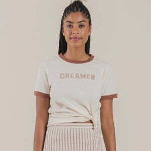 NWT Rylee + Cru 'Dreamer'  Mama Women's Ringer Tee- Size Small